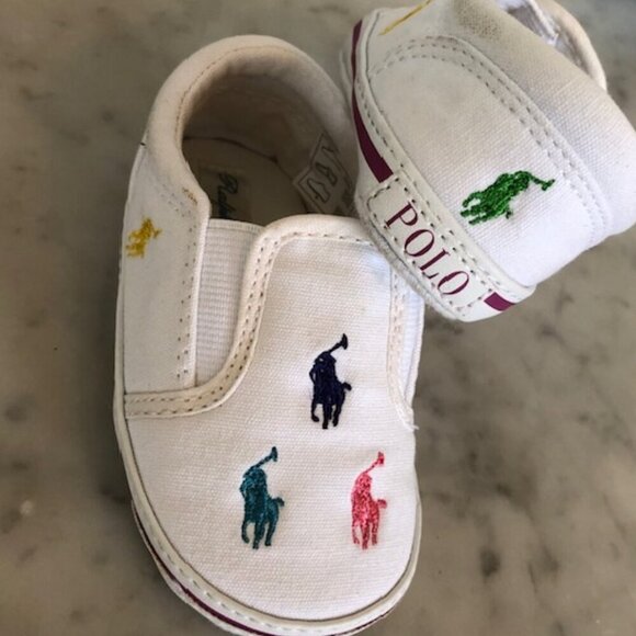 RALPH LAUREN POLO Baby Crib Shoes - Picture 1 of 13